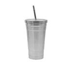 10 years factory free sample customized Vacuum cup with straw stainless steel water bottle