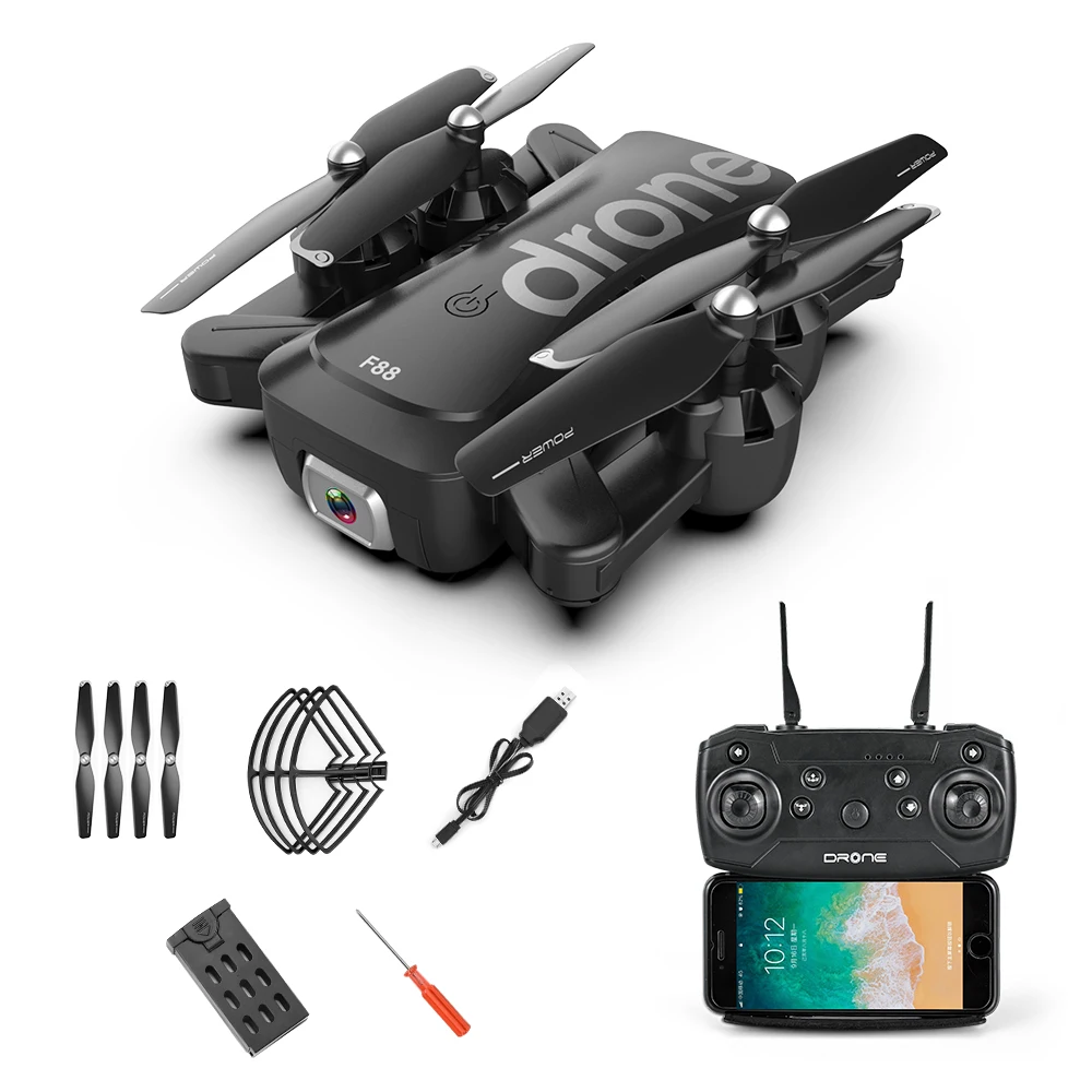 2.4G WIFI FPV Optical Flow Dual Camera Aerial Video RC Quadcopter Aircraft Quadrocopter Toys F88 drone
2.4G WIFI FPV Optical Flow Dual Camera Aerial Video RC Quadcopter Aircraft Quadrocopter Toys F88 drone