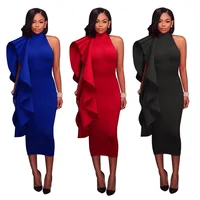 Wholesale dress cross-border women's solid color women's ruffled ladies night dress off shoulder dress
Wholesale dress cross-border women's solid color women's ruffled ladies night dress off shoulder dress