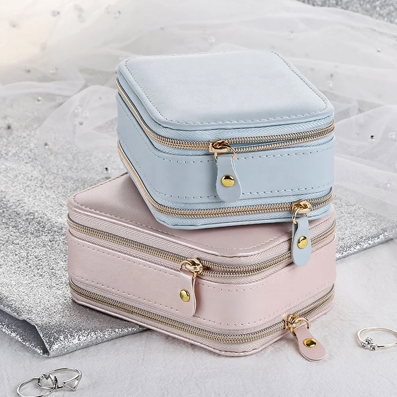 New Jewelry Box Two Zipper Portable Women Display Travel Leather Storage Gift Box Portable Storage Organizer Gift case, As picture
New Jewelry Box Two Zipper Portable Women Display Travel Leather Storage Gift Box Portable Storage Organizer Gift case, As picture