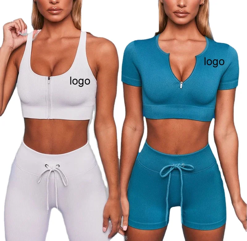 Gym Fitness Sets Zipper sports top tight sports bra fitness yoga long shorts yoga suit Female Gym Clothes
Gym Fitness Sets Zipper sports top tight sports bra fitness yoga long shorts yoga suit Female Gym Clothes