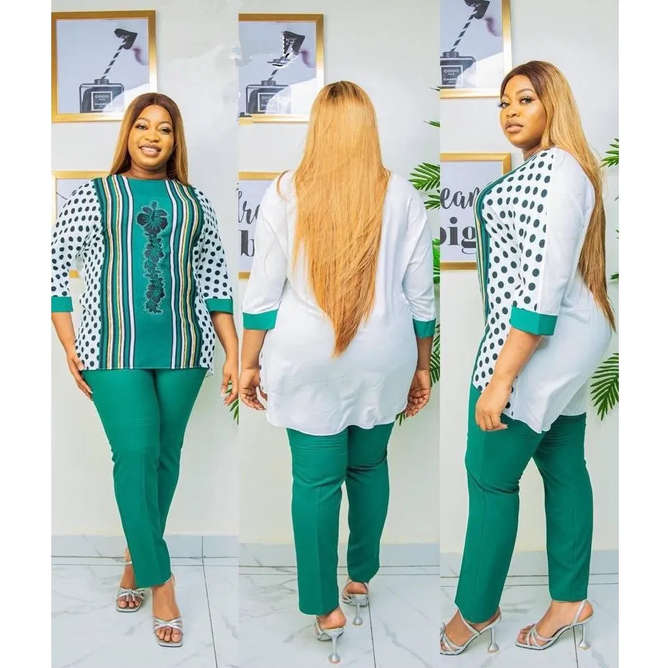 Spring autumn in stock RTS African Women Clothing Long Sleeve Office ladies Casual top shirt Pants Suit 2 Piece Sets, Customized color
Spring autumn in stock RTS African Women Clothing Long Sleeve Office ladies Casual top shirt Pants Suit 2 Piece Sets, Customized color