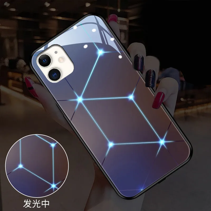 led luminous tempered glass night light phone case for iphone 11 12, for iphone 12 phone case with light
led luminous tempered glass night light phone case for iphone 11 12, for iphone 12 phone case with light