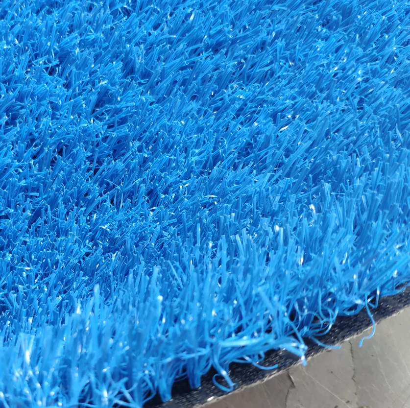 Blue color Synthetic Turf  Artificial Grass Turf for decor