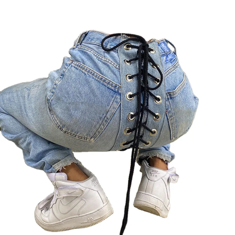 2021 High Waits Bandage Sexy Jeans spring summer Women Fashion Street wear Outfits Trousers
2021 High Waits Bandage Sexy Jeans spring summer Women Fashion Street wear Outfits Trousers