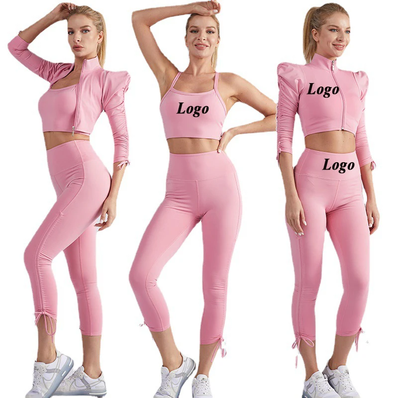 New Custom Logo Women Bubble Activewear Women Tracksuit Gym Wear Ladies Tracksuit Pants Yoga Jackets Sets
New Custom Logo Women Bubble Activewear Women Tracksuit Gym Wear Ladies Tracksuit Pants Yoga Jackets Sets