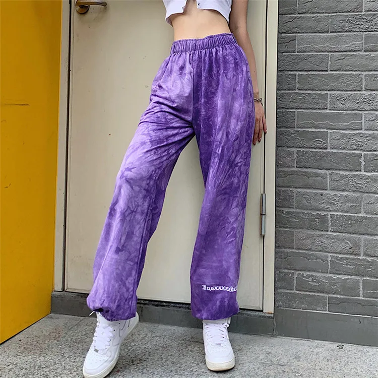 Letter Embroidery Loose Tie Dye Pants Casual Pants High Waist Pants Jogging Trouser Ladies Autumn Trousers Streetwear
Letter Embroidery Loose Tie Dye Pants Casual Pants High Waist Pants Jogging Trouser Ladies Autumn Trousers Streetwear