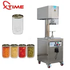 Semi automatic plastic pet aluminum tin easy open food beer drink can sealing machine price for sale