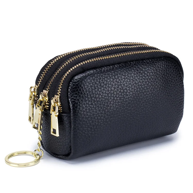 New head layer cowhide mini zero wallet three zipper coin purses multi-function key case compact short wallet, 11 colors
New head layer cowhide mini zero wallet three zipper coin purses multi-function key case compact short wallet, 11 colors