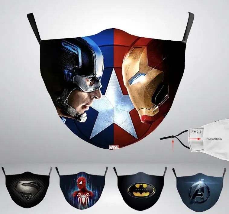 2021 Newest high density twill polyester marvel superheroes kids adult digital printed facemask with customize logo
2021 Newest high density twill polyester marvel superheroes kids adult digital printed facemask with customize logo