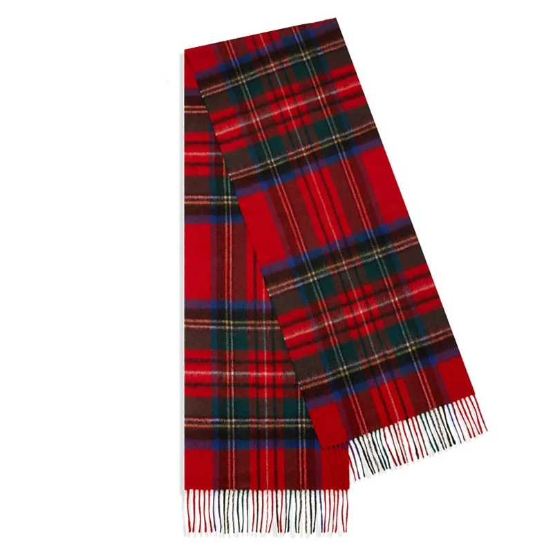 

inner mongolian 100% pure wool women tartan plaid scarf luxury soft classical winter thermal cashmere scarves checker shawl