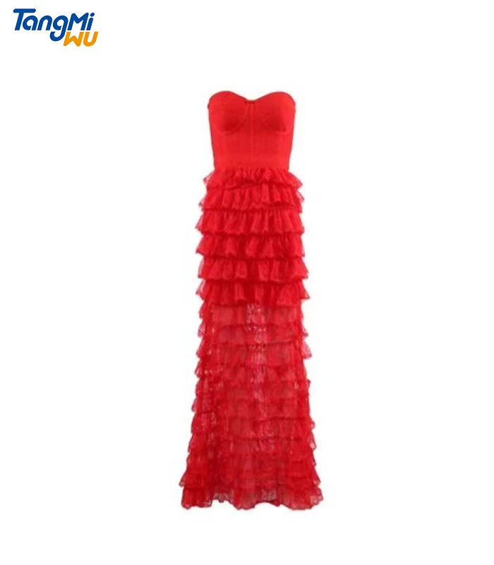 2021 new design party dresses ladies wave hierarchy strapless Translucence red maxi summer long mesh dress
2021 new design party dresses ladies wave hierarchy strapless Translucence red maxi summer long mesh dress