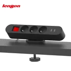 Standard aluminium computer desk clamp bracket usb control clamp desk plug socket