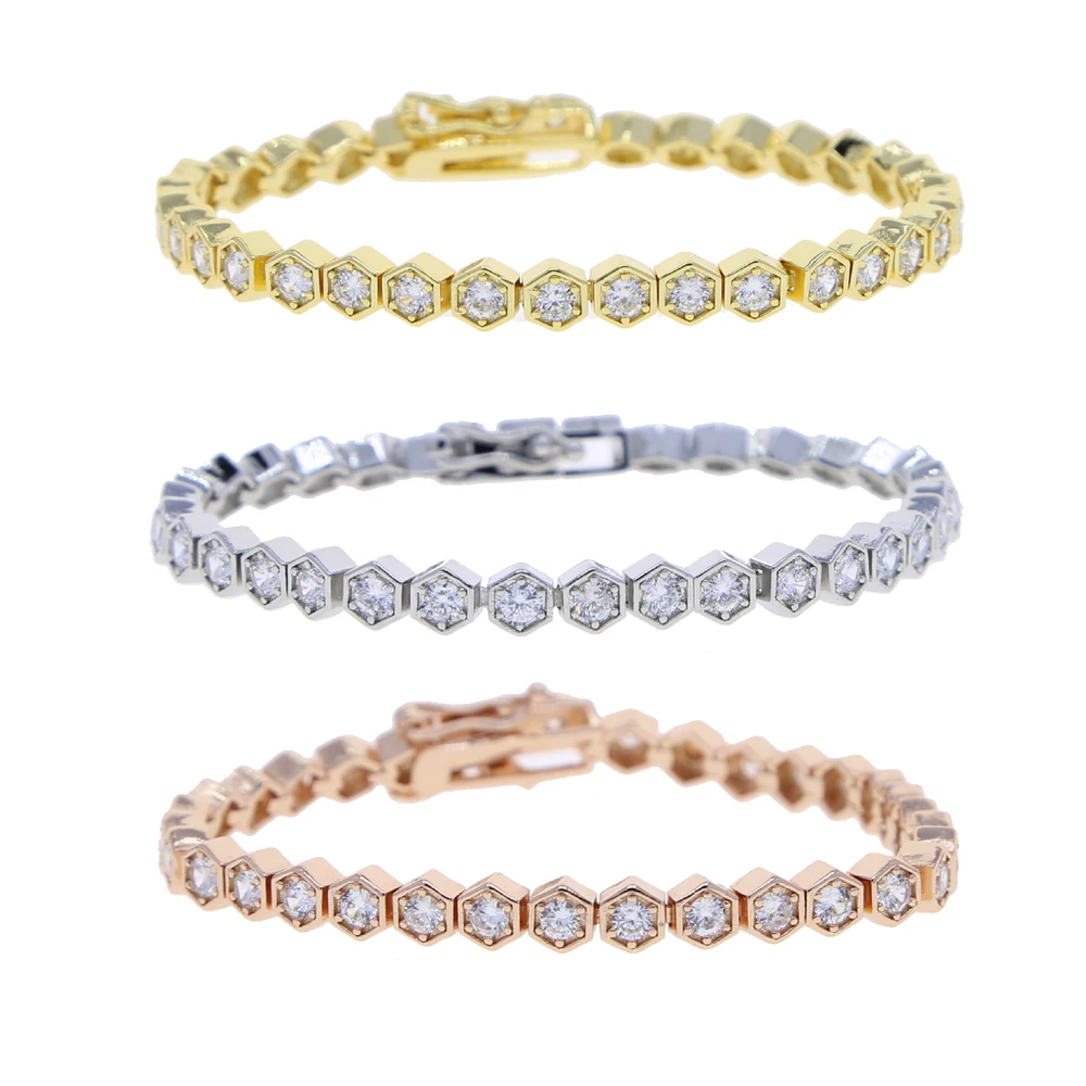 top quality siliver gold rose gold three colors bling jewelry micro pave cz hexagon shape link chain women barcelet
top quality siliver gold rose gold three colors bling jewelry micro pave cz hexagon shape link chain women barcelet