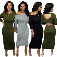 Backless Knit Dresses Women Evening Big Size African Long Sleeve Maxi Casual Maxi Sexy Sweater Dress for Ladies RS00135
Backless Knit Dresses Women Evening Big Size African Long Sleeve Maxi Casual Maxi Sexy Sweater Dress for Ladies RS00135