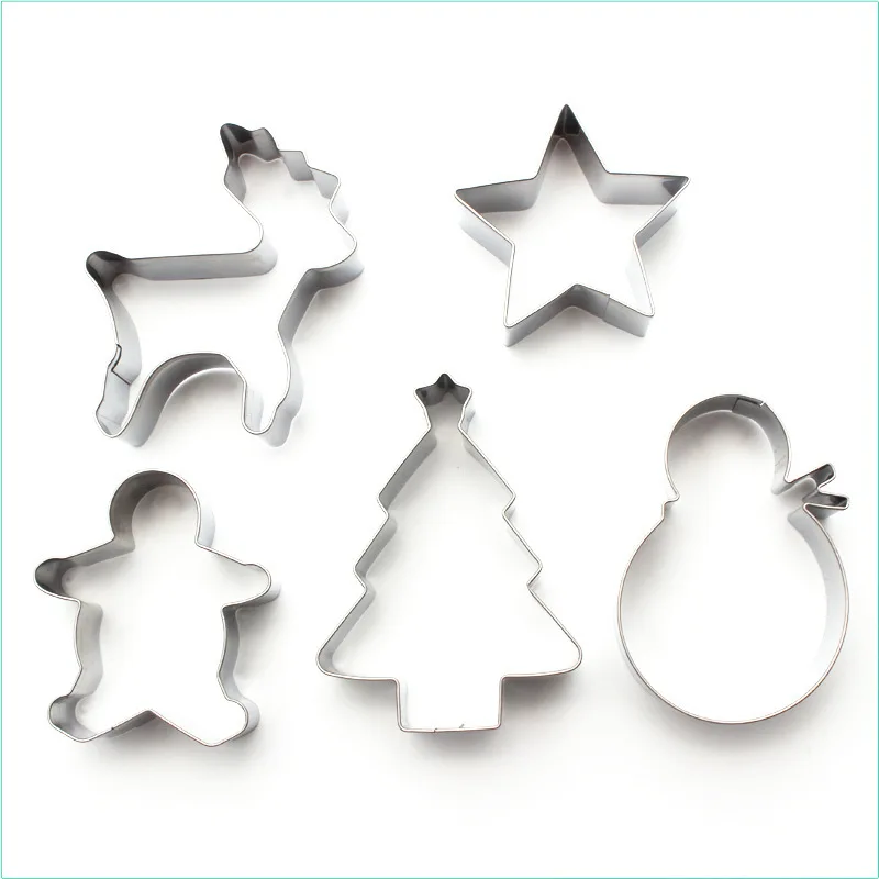 5Pcs/set Custom Food Grade Stainless Steel DIY Cookie Cutter Christmas Tree Deer Shape Cookie Molds, Silver
5Pcs/set Custom Food Grade Stainless Steel DIY Cookie Cutter Christmas Tree Deer Shape Cookie Molds, Silver