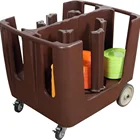 PE Multiple Adjustable Plate Caddy / Dish Caddy / Tableware Trolley