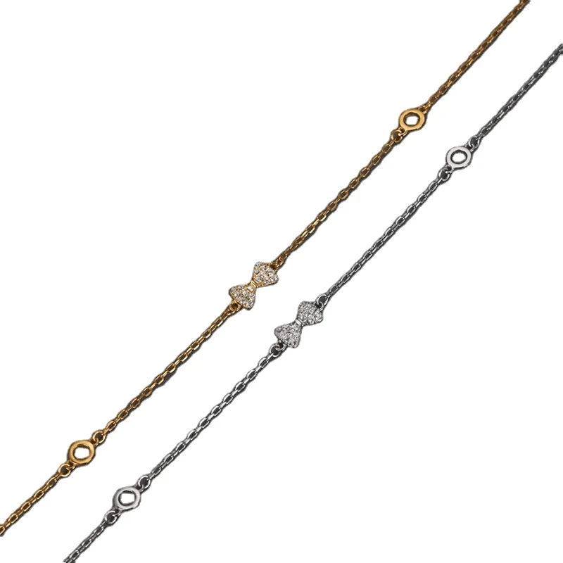 Classic full diamond bow adjustable silver bracelets disposition stylish jewelry bracelets, Multi
Classic full diamond bow adjustable silver bracelets disposition stylish jewelry bracelets, Multi