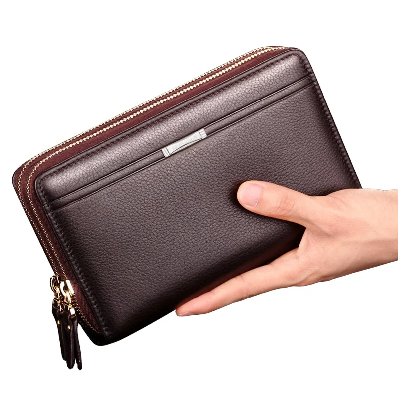 Multi-Card Position Clutch Bag men Double Zipper Large Capacity Men's Business wallet men PU leather purse
Multi-Card Position Clutch Bag men Double Zipper Large Capacity Men's Business wallet men PU leather purse