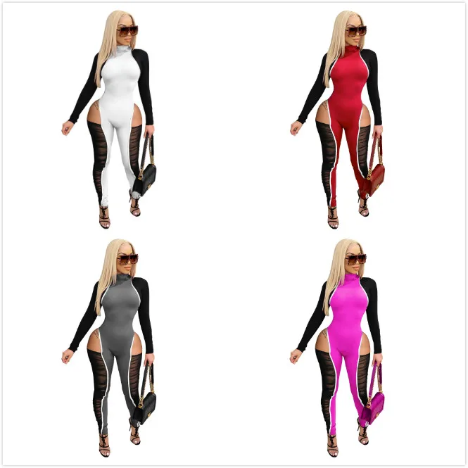 MD-20112154 Sexy One Piece Rompers Matching Colors Long Sleeve Jumpsuits Mesh Bodysuit Jumpsuits And Rompers For Women
MD-20112154 Sexy One Piece Rompers Matching Colors Long Sleeve Jumpsuits Mesh Bodysuit Jumpsuits And Rompers For Women