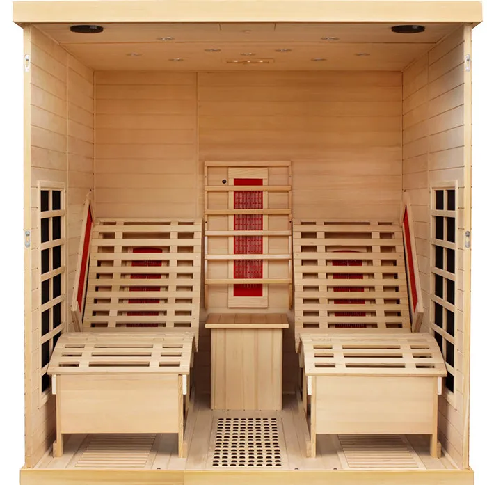 Traditional Style Indoor Wooden Infrared dry steam sauna room