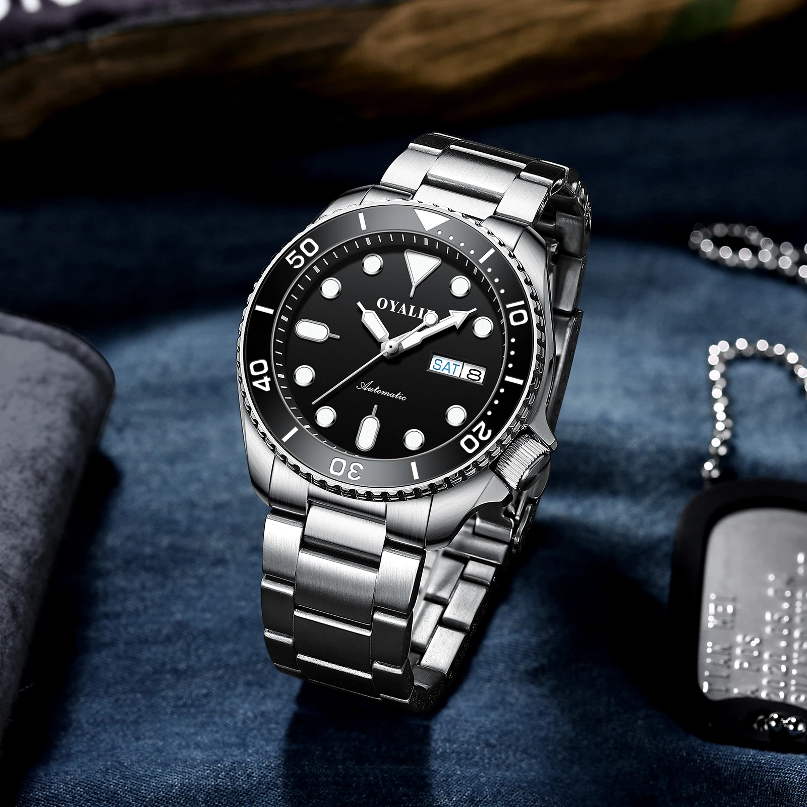 Janpan Movement Waterproof Automatic Diver/Dive Mechanical Mens Calendar Wristwatches NH35 movement watches, Black,blue,green
Janpan Movement Waterproof Automatic Diver/Dive Mechanical Mens Calendar Wristwatches NH35 movement watches, Black,blue,green
