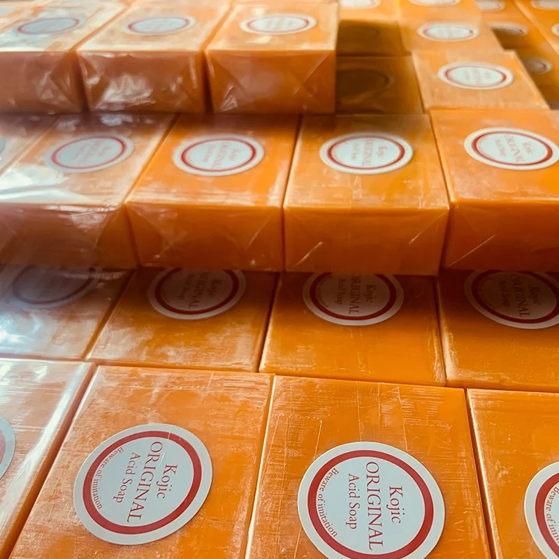 

Wholesale Almond Philippines Orange Private Label Koji Whitening Kojie San Skin Lightening Kojic Acid Soap, Orange/ white/ white & orange