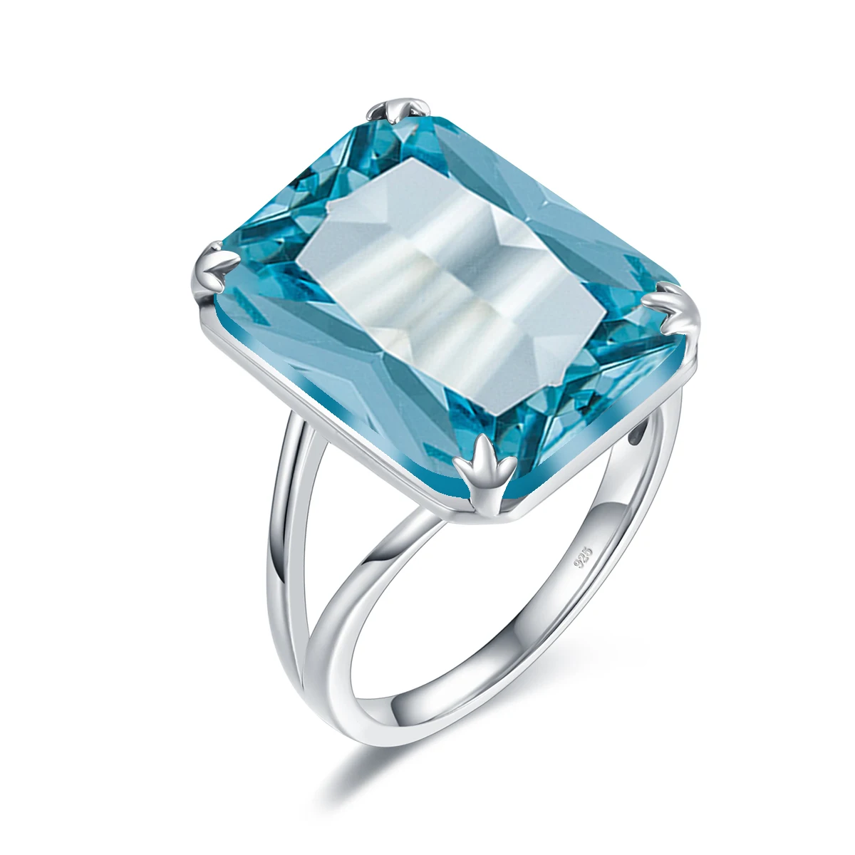 925 Sterling Silver Women Square Sky Blue Classic Aquamarine Ring Vintage Fine Jewelry
925 Sterling Silver Women Square Sky Blue Classic Aquamarine Ring Vintage Fine Jewelry