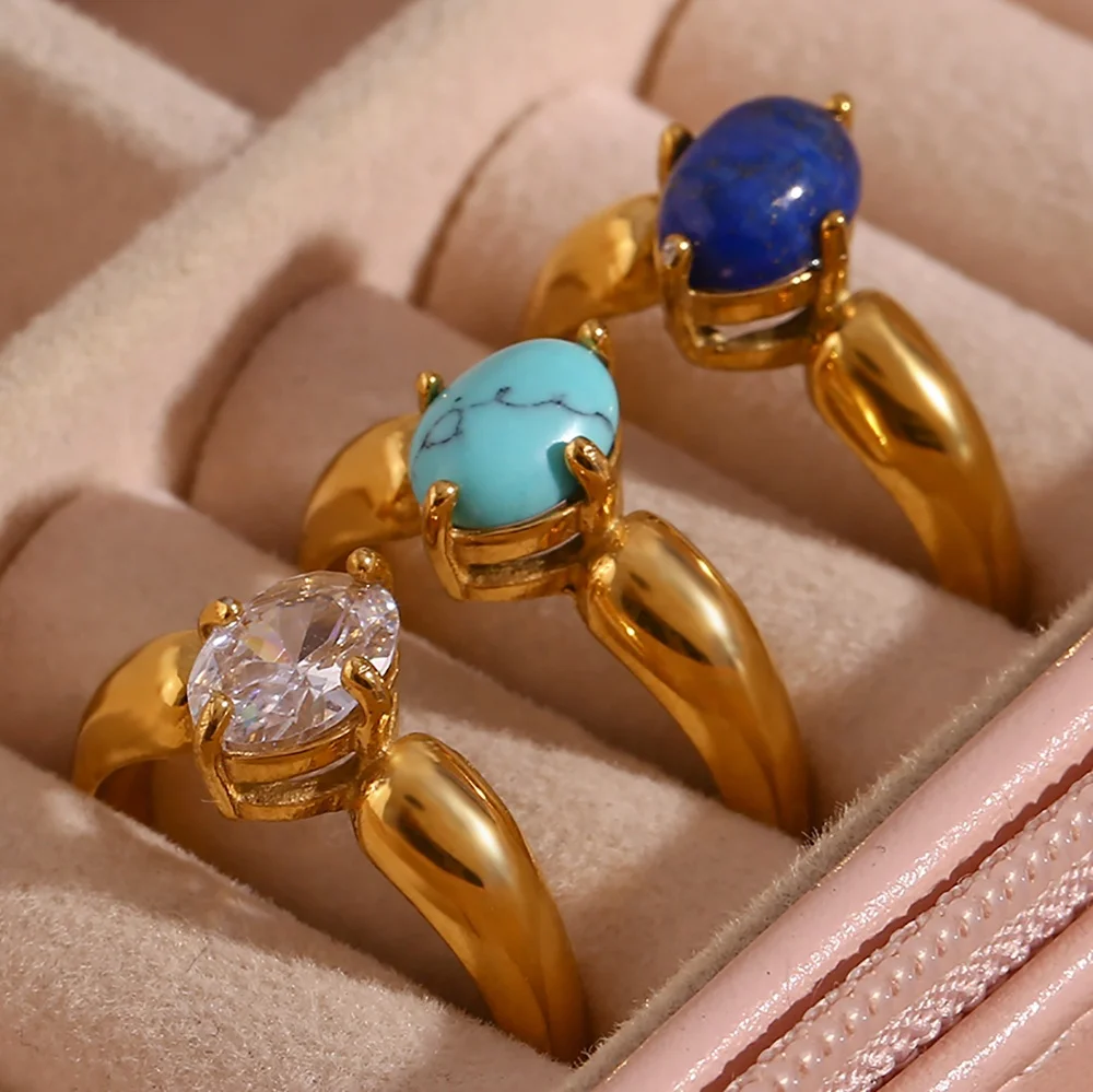 Flower Shape Natural Gemstone Ring With Certificate Gold Plated Stainless Steel AAA Zircon Statement Rings
Flower Shape Natural Gemstone Ring With Certificate Gold Plated Stainless Steel AAA Zircon Statement Rings