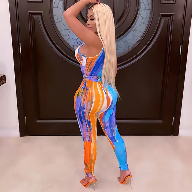 Fashionable Tie Dye Hollow Out Jumpsuit For Women Summer Tie Wrap Sleeveless 2021 Jumpsuits -ZR, Blue
Fashionable Tie Dye Hollow Out Jumpsuit For Women Summer Tie Wrap Sleeveless 2021 Jumpsuits -ZR, Blue