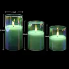 new item, regular size Glass tube led flameless 3d bullet new design wick real wax candle for home decoration