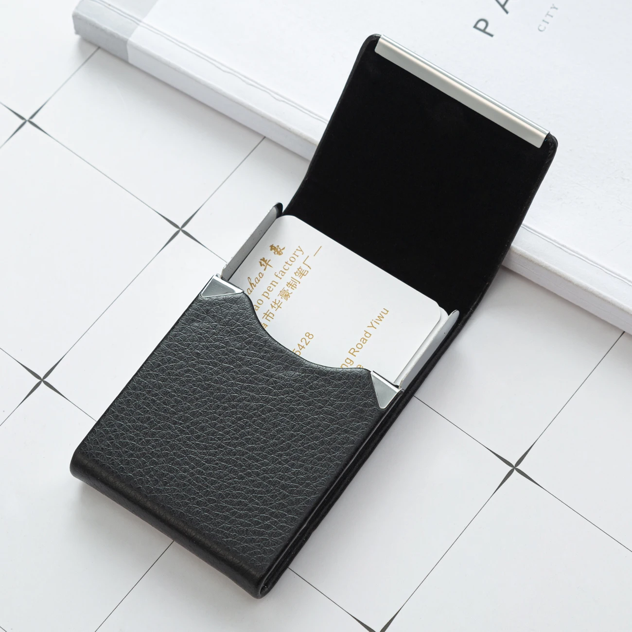 Personalized business card holder leather aluminum metal name card case box for men woman, Like picture
Personalized business card holder leather aluminum metal name card case box for men woman, Like picture