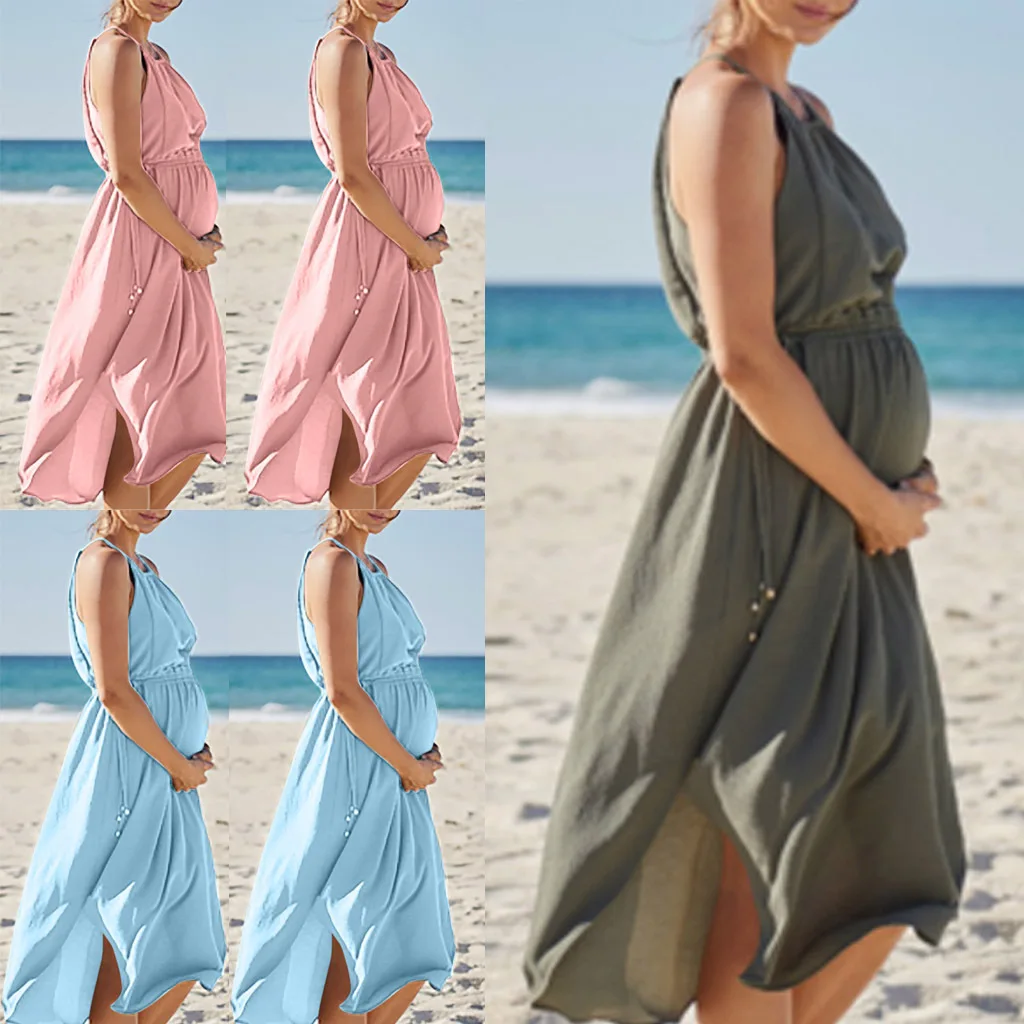 Maternity Solid Color Sleeveless Long Sling Strap Casual Dress Nursing Breastfeeding Nightgown Sleep Dress, Pink, blue
Maternity Solid Color Sleeveless Long Sling Strap Casual Dress Nursing Breastfeeding Nightgown Sleep Dress, Pink, blue