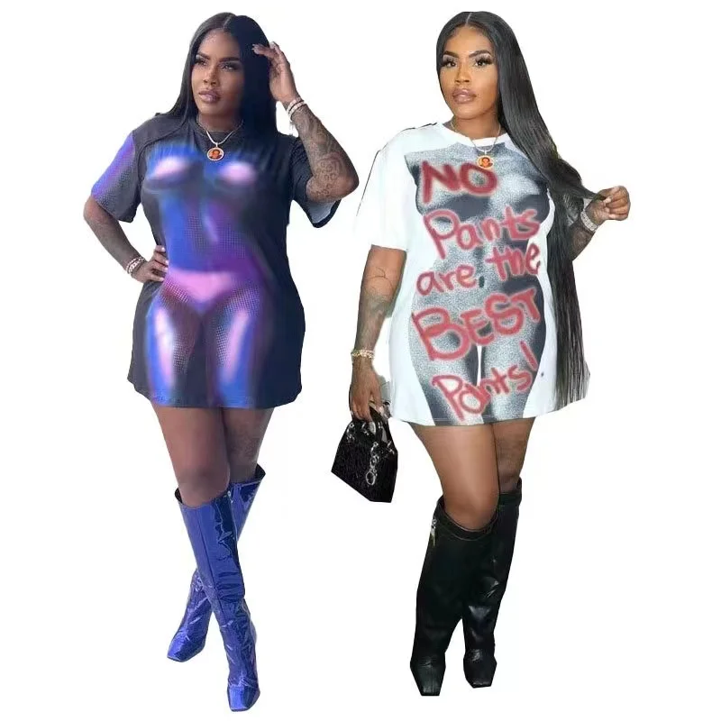 J&H 2022 new trendy high street oversized tshirt women fashion body art graphic tee shirt dress summer casual dresses
J&H 2022 new trendy high street oversized tshirt women fashion body art graphic tee shirt dress summer casual dresses