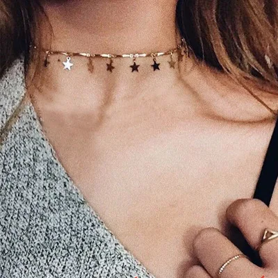 New Arrival Simple Design 24K Gold Plating Star Pendant Necklaces Adjustable Star Choker Necklaces
New Arrival Simple Design 24K Gold Plating Star Pendant Necklaces Adjustable Star Choker Necklaces