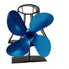 Stand 3 blade heat powered wood stove fan for stove fan heat powered