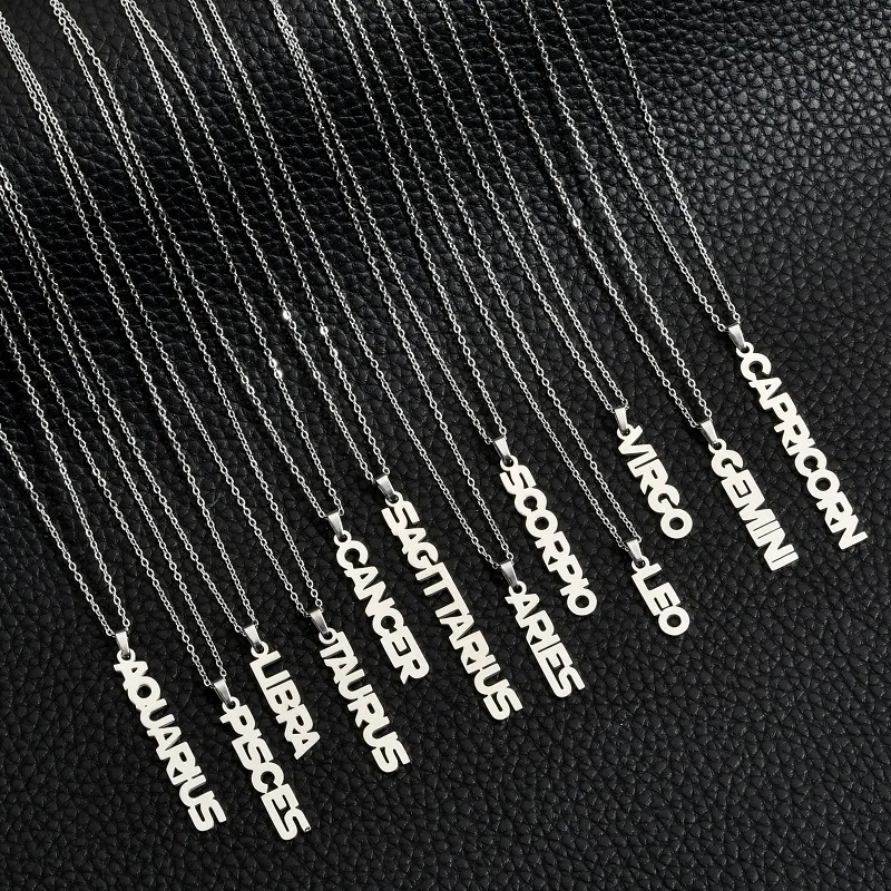 Hot Selling Fashion Stainless Steel Jewelry Necklace Zodiac Necklace Pendants Silver Chain Necklace
Hot Selling Fashion Stainless Steel Jewelry Necklace Zodiac Necklace Pendants Silver Chain Necklace