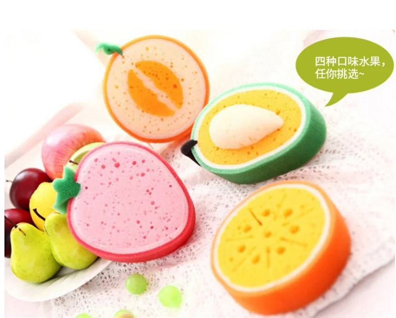 The new fruit-shaped sponge dish cloth thickened multifunctional scouring pad decontamination magic kitchen supplies, Fruit type, strawberry, cantaloupe, orange, mango
The new fruit-shaped sponge dish cloth thickened multifunctional scouring pad decontamination magic kitchen supplies, Fruit type, strawberry, cantaloupe, orange, mango