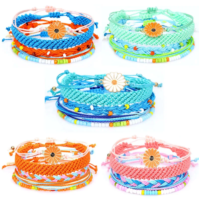 Waterproof Wax Wire Rope Bracelet Adjustable Handmade String Woven Braided Bracelet Set Colorful Seed Bead Bracelet Jewelry, Blue/customized
Waterproof Wax Wire Rope Bracelet Adjustable Handmade String Woven Braided Bracelet Set Colorful Seed Bead Bracelet Jewelry, Blue/customized
