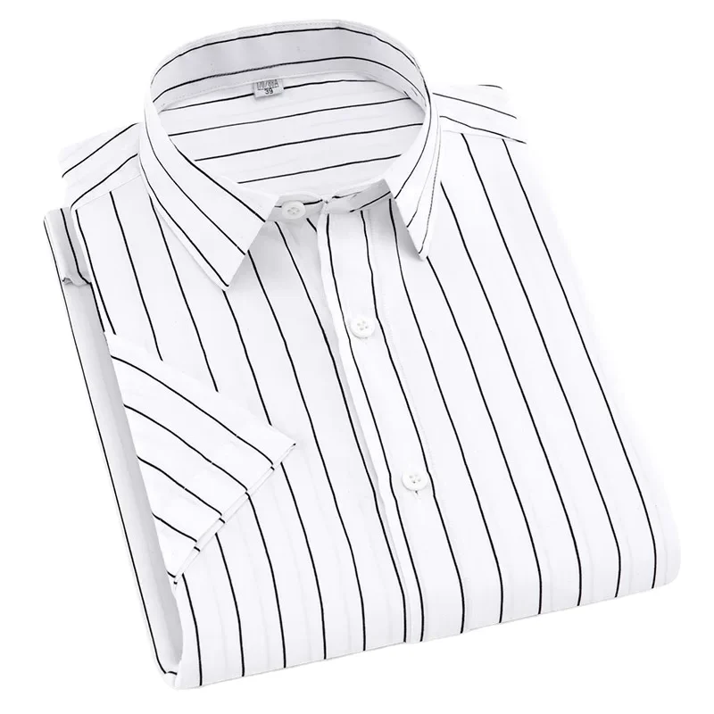 High quality men office shirts short sleeve striped shirt formal shirt Customizable wholesale
High quality men office shirts short sleeve striped shirt formal shirt Customizable wholesale