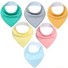 Soft Comfortable Colorful Patterns Can Be Customized 100% Organic Cotton Boys&girls Infant Adjustable Snaps Baby Bibs