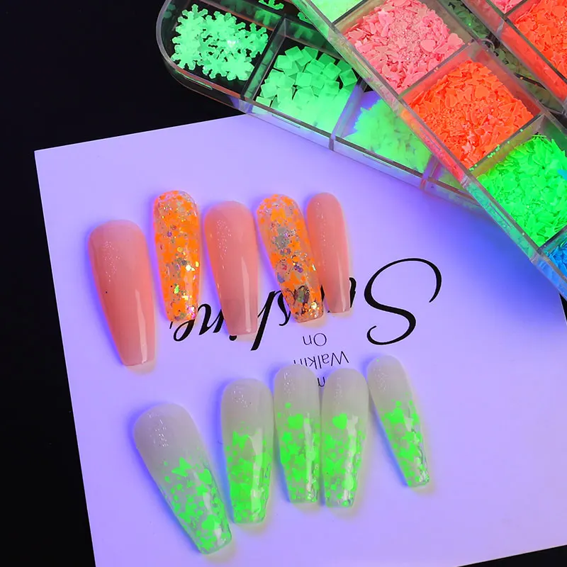 2021 new product DIY design fluorescent manicure decals super shine butterfly star shape Luminous nail art sequins sticker, As shown in the figure
2021 new product DIY design fluorescent manicure decals super shine butterfly star shape Luminous nail art sequins sticker, As shown in the figure