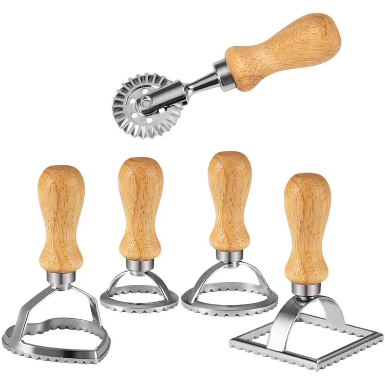Square Round Dumpling Maker Wheel Heart Maker Mold with Wooden Handle Dumpling Cutter Stamp Set
Square Round Dumpling Maker Wheel Heart Maker Mold with Wooden Handle Dumpling Cutter Stamp Set