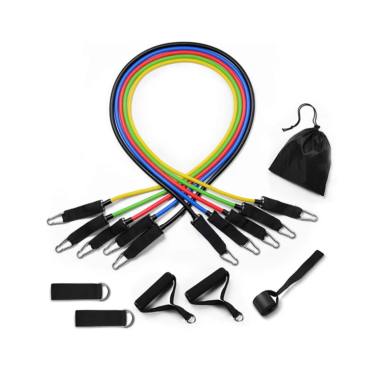 11pcs Fitness Latex Resistance Bands Exercise Tubes Elastic Training Resistance Tubes Set, Black red yellow blue green
11pcs Fitness Latex Resistance Bands Exercise Tubes Elastic Training Resistance Tubes Set, Black red yellow blue green