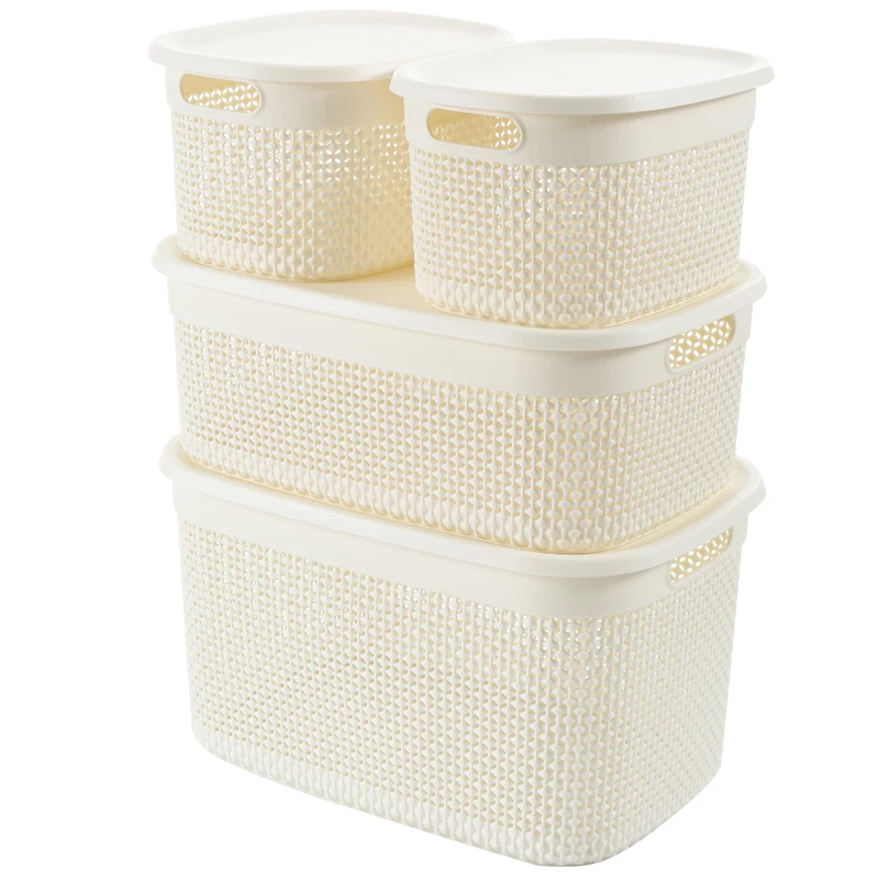 2021 New Hollow designed sundries container plastic cosmetic storage basket makeup organizer with lid
2021 New Hollow designed sundries container plastic cosmetic storage basket makeup organizer with lid