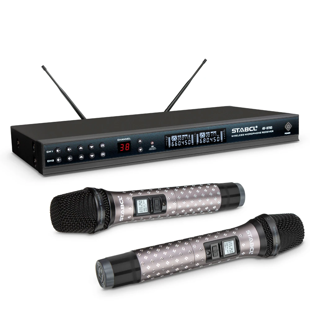 ST-9760 high-grade silent function KTV wireless microphone, simple collocation, 200 groups of optional frequency points, Brown
ST-9760 high-grade silent function KTV wireless microphone, simple collocation, 200 groups of optional frequency points, Brown
