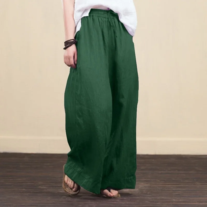 Womens Loose Casual Cotton Linen Wide Leg Pants New Spring And Autumn Fashion Elegant Ladies Trousers, Accept custom color
Womens Loose Casual Cotton Linen Wide Leg Pants New Spring And Autumn Fashion Elegant Ladies Trousers, Accept custom color