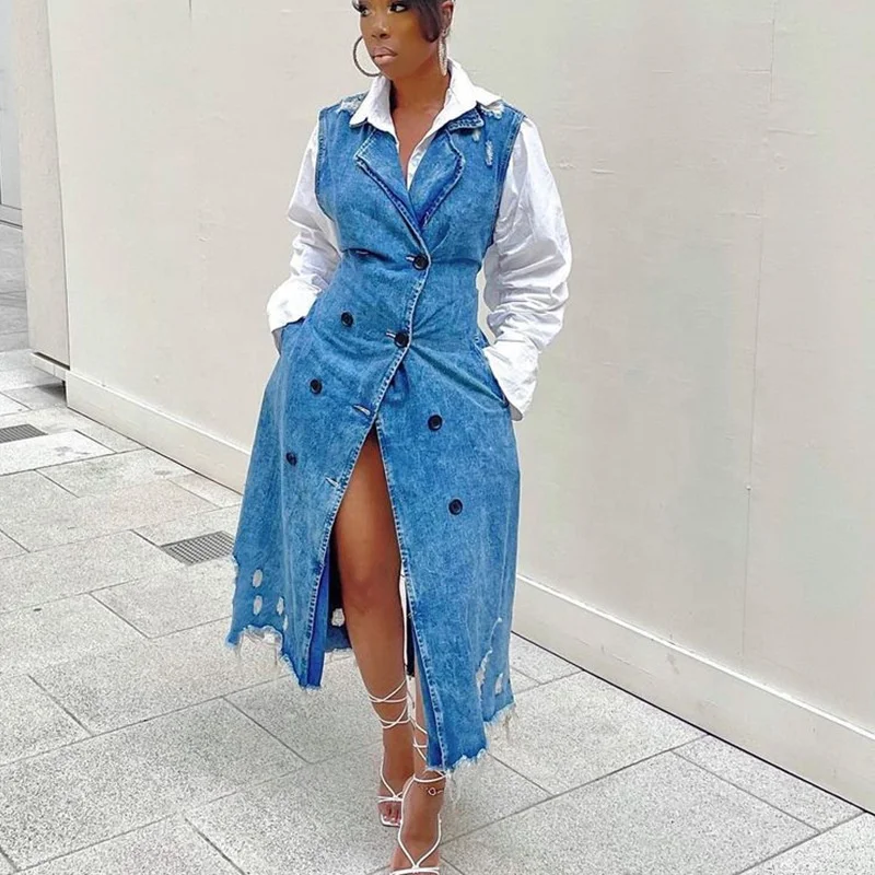 Simple Solid Color Dress Jeans Denim Maxi Dress Ladies Hot sale products Short Sleeve Casual Blue Denim Dress
Simple Solid Color Dress Jeans Denim Maxi Dress Ladies Hot sale products Short Sleeve Casual Blue Denim Dress