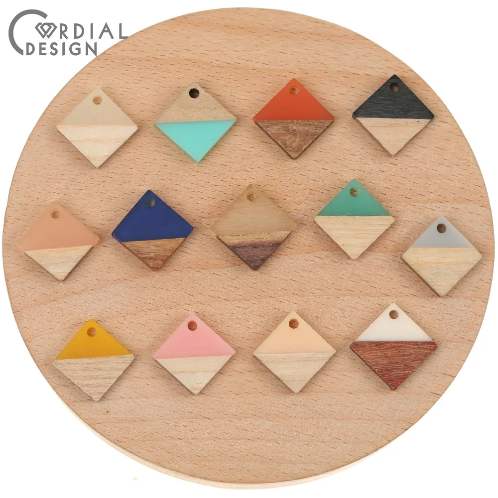 Jewelry Accessories Cordial Design 100Pcs 17*17MM Jewelry Accessories Hand Made DIY Making Natural Wood & Resin Charms Earring
Jewelry Accessories Cordial Design 100Pcs 17*17MM Jewelry Accessories Hand Made DIY Making Natural Wood & Resin Charms Earring