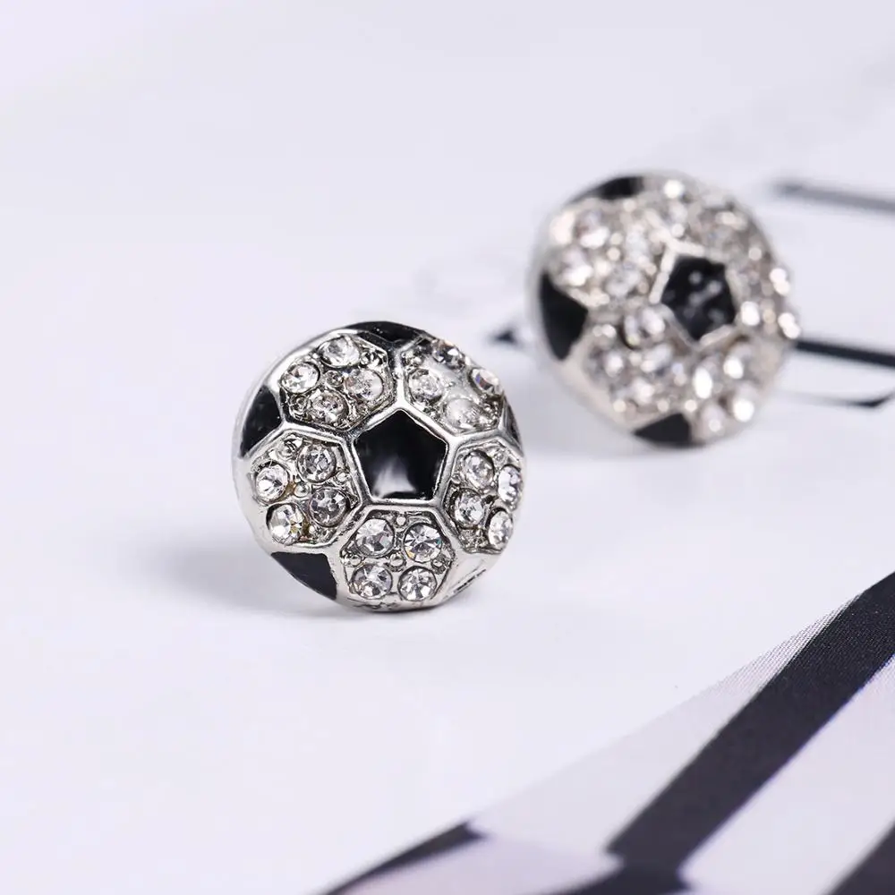 2022 Newest Luxury Sports Accessories Jewelry Black Oil Drop White Crystal Rhinestone Football Soccer Stud Earrings For Girls, As picture
2022 Newest Luxury Sports Accessories Jewelry Black Oil Drop White Crystal Rhinestone Football Soccer Stud Earrings For Girls, As picture
